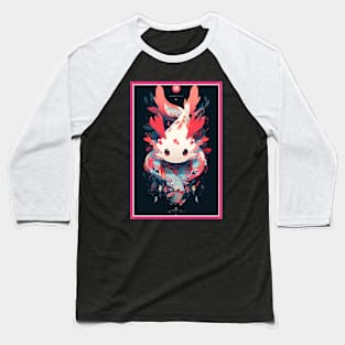 Cute Axolotl Anime Art Design | Cute Animals | Axolotl Hentaii Chibi Kawaii Design Baseball T-Shirt